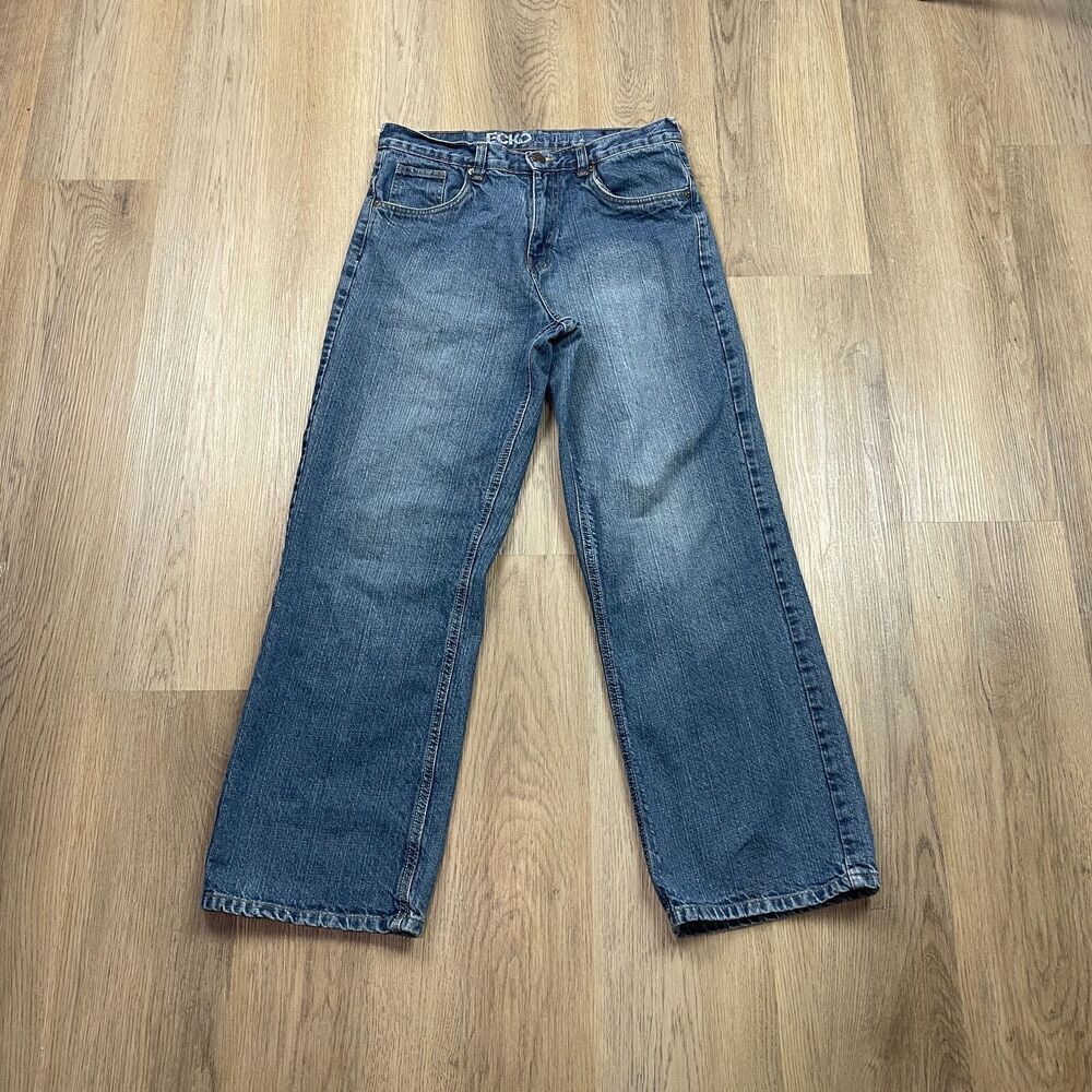 Ecko Unltd Jeans Mens 30 Blue Baggy Straight Denim Y2K